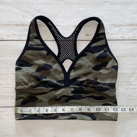 La SENZA Camo Green Racer Back Sports Bra S - Picture 11 of 11